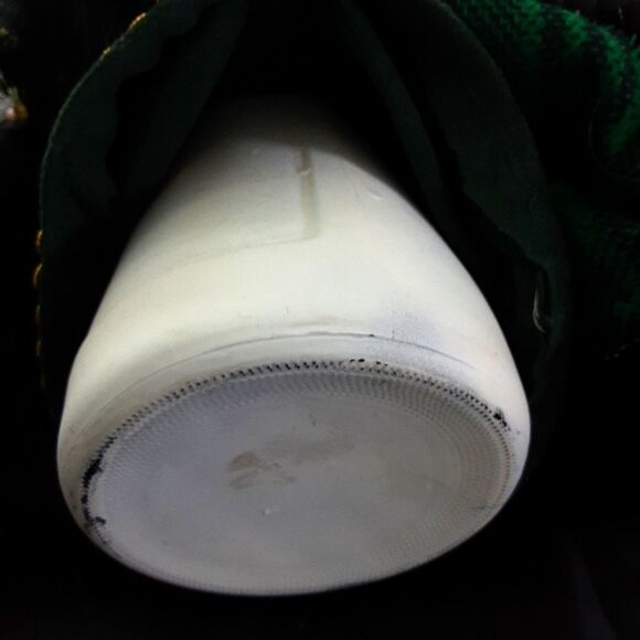 VINTAGE Saint Nicholas Figure Green Plaid with Wreath & Sack of … - Picture 6 of 9